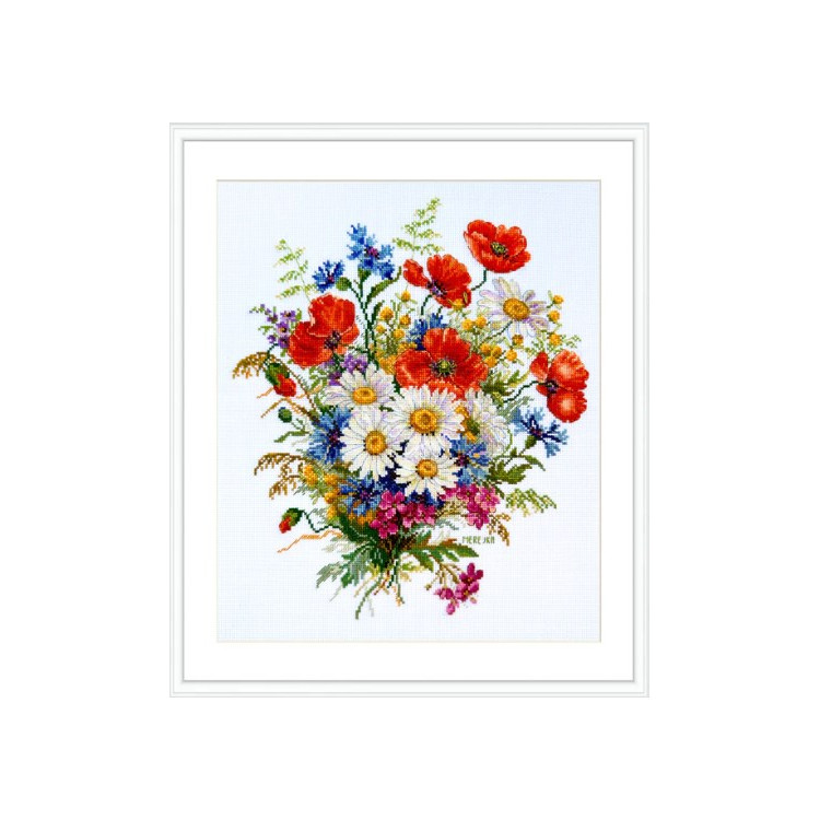 (image for) Meadow Blooms Counted Cross Stitch Kit (Aida)